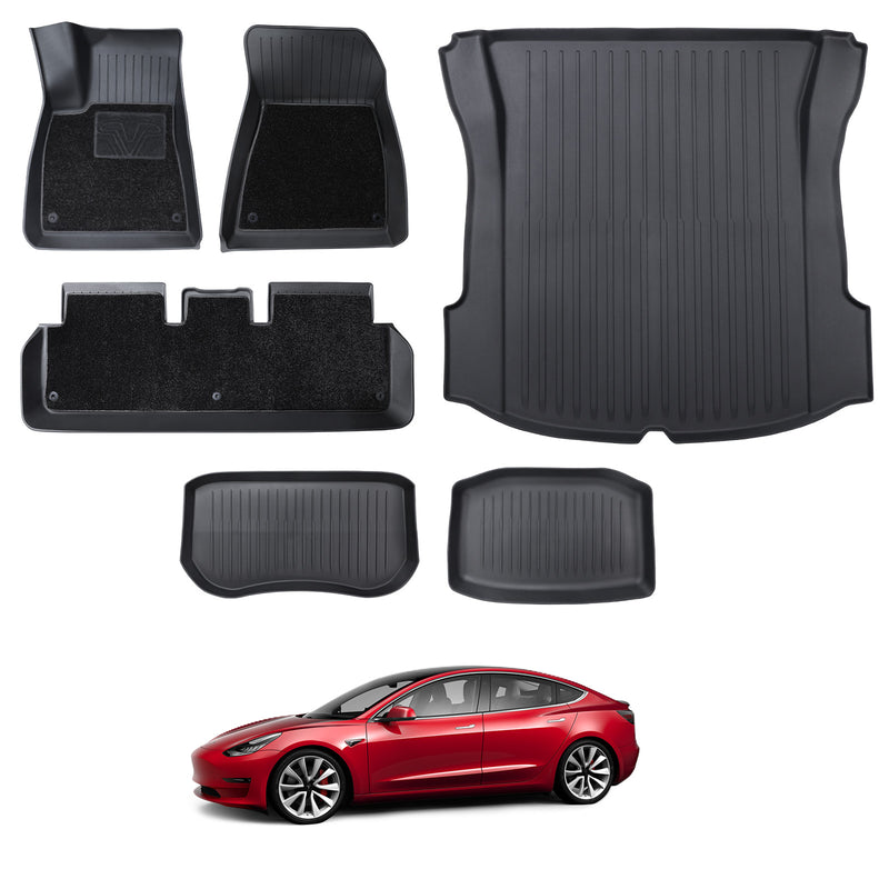 TPE all-weather floor mats for Tesla Model 3 Highland