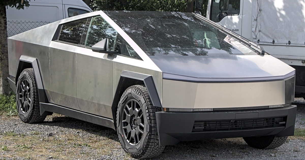 Tesla Cybertruck parked outdoors